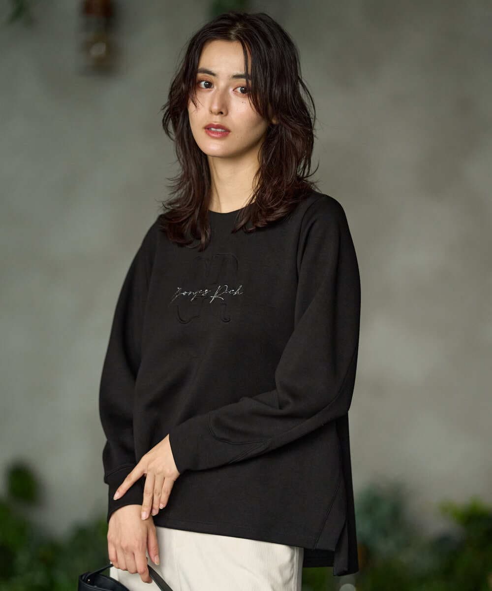 PZKAG11240 GEORGES RECH(ジョルジュ・レッシュ)  [セットアップ対応]ストレッチダンボールロゴプルオーバー ブラウン