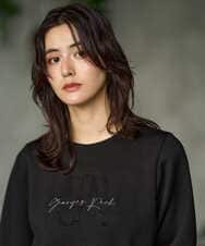 PZKAG11240 GEORGES RECH(ジョルジュ・レッシュ)  [セットアップ対応]ストレッチダンボールロゴプルオーバー ブラウン