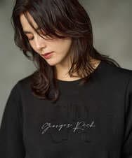 PZKAG11240 GEORGES RECH(ジョルジュ・レッシュ)  [セットアップ対応]ストレッチダンボールロゴプルオーバー ブラック