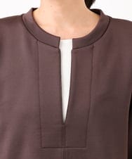 PZKAH02250 GEORGES RECH(ジョルジュ・レッシュ) スキッパージャージープルオーバー ブラウン