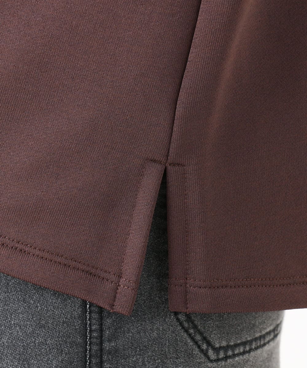 PZKAH02250 GEORGES RECH(ジョルジュ・レッシュ) スキッパージャージープルオーバー ブラウン