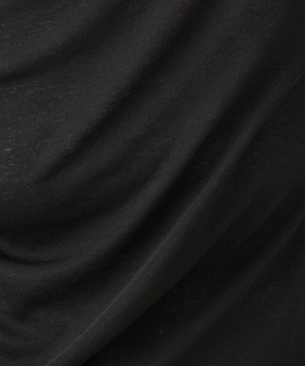 PZKAI07160 GEORGES RECH(ジョルジュ・レッシュ) シアーハイネックカットソー ブラック