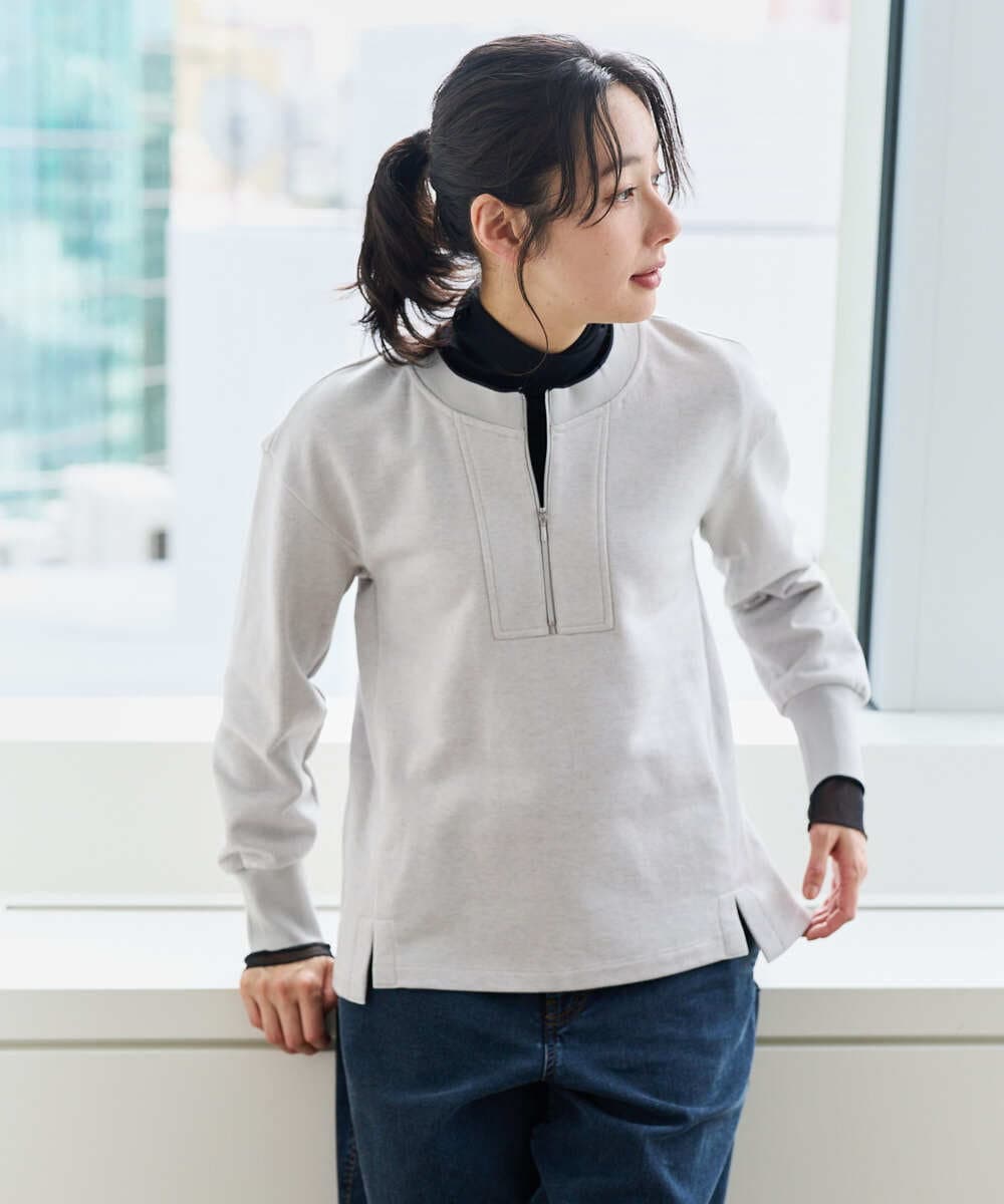 PZKEE02290 GEORGES RECH(ジョルジュ・レッシュ) ハーフジップジャージープルオーバー ダークネイビー