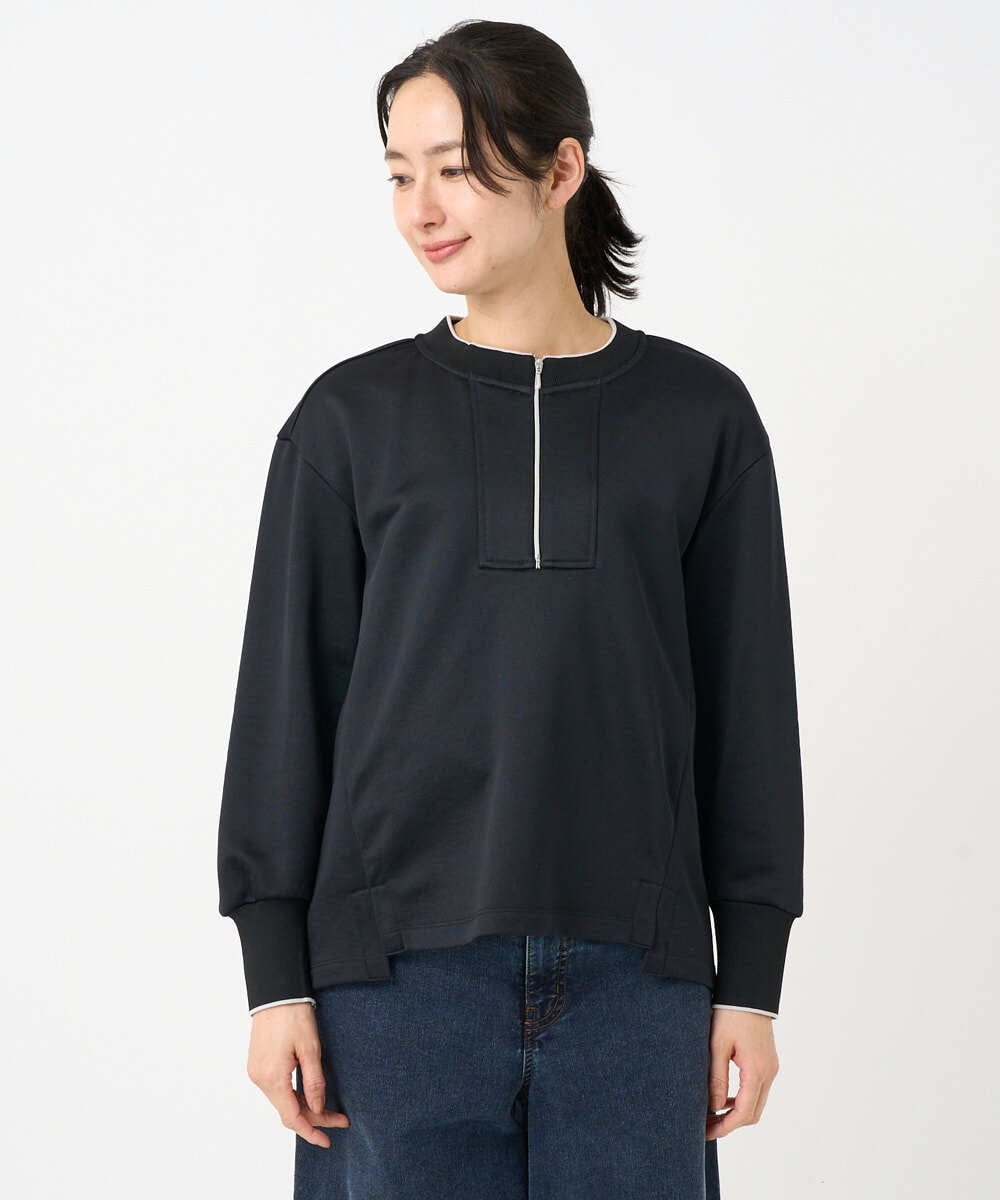 PZKEE02290 GEORGES RECH(ジョルジュ・レッシュ) ハーフジップジャージープルオーバー ダークネイビー