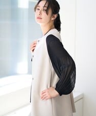 PZKEE24230 GEORGES RECH(ジョルジュ・レッシュ) プリーツスリーブジャージープルオーバー ブラック