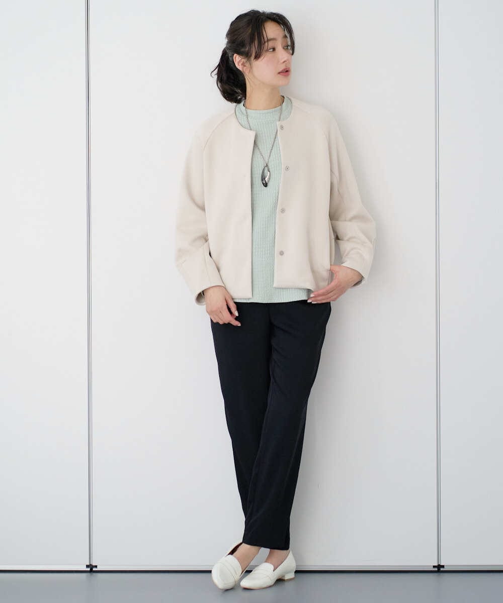PZKEE27180 GEORGES RECH(ジョルジュ・レッシュ) ジャカードボトルネックジャージープルオーバー グリーン