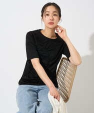 PZKGD18190 GEORGES RECH(ジョルジュ・レッシュ) シャーリングカットソー ブラック
