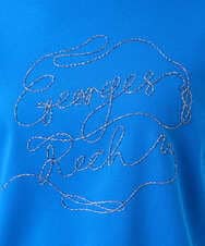 PZKGE45170 GEORGES RECH(ジョルジュ・レッシュ) [接触冷感]ラメコード刺繍ロゴカットソー ネイビー