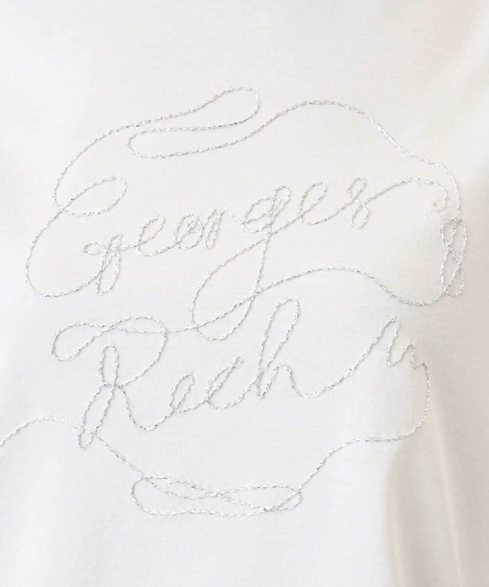 PZKGE45170 GEORGES RECH(ジョルジュ・レッシュ) [接触冷感]ラメコード刺繍ロゴカットソー ネイビー