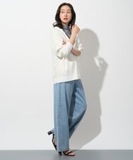 PZKGE49140 GEORGES RECH(ジョルジュ・レッシュ)  [日本製]ボトルネックセミシアーボーダーカットソー ダークグレー(ボーダー)