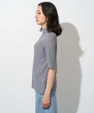 PZKGE49140 GEORGES RECH(ジョルジュ・レッシュ)  [日本製]ボトルネックセミシアーボーダーカットソー ダークグレー(ボーダー)