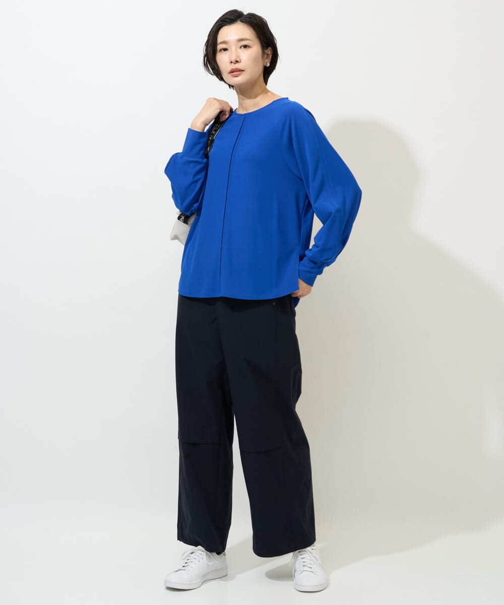 PZKGE49180 GEORGES RECH(ジョルジュ・レッシュ) リネンライクジャージーブラウソー ネイビー