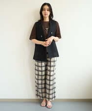 PZKHE61250 GEORGES RECH(ジョルジュ・レッシュ) シアージャージーブラウソー ネイビー