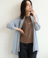 PZKHE69120 GEORGES RECH(ジョルジュ・レッシュ) メタリックロゴリブテレコタンクトップ グリーン
