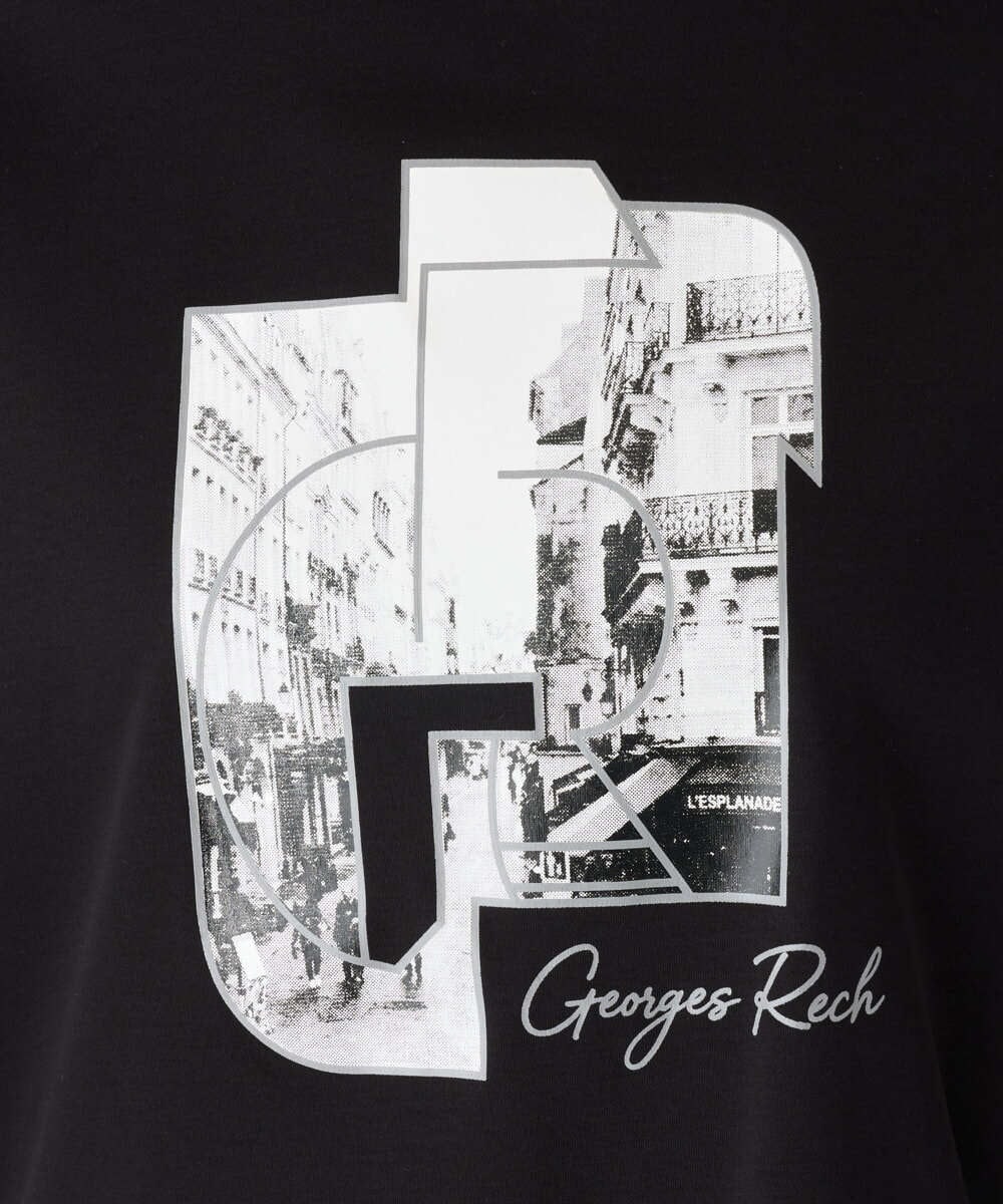 PZKJF10170 GEORGES RECH(ジョルジュ・レッシュ) [接触冷感]グラフィックプリントカットソー ベージュ