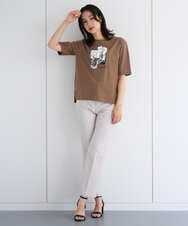 PZKJF10170 GEORGES RECH(ジョルジュ・レッシュ) [接触冷感]グラフィックプリントカットソー ベージュ