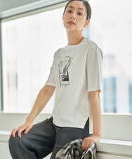 PZKJF10170 GEORGES RECH(ジョルジュ・レッシュ) [接触冷感]グラフィックプリントカットソー ホワイト