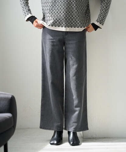 PZLJE23290  裏起毛イージーデニムパンツ