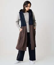 PZTAD02390 GEORGES RECH(ジョルジュ・レッシュ) ダンボールタフタドッキングロングジレ ネイビー