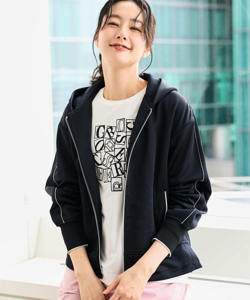 PZTEE02330 GEORGES RECH(ジョルジュ・レッシュ) ジャージージップフードパーカー ダークネイビー