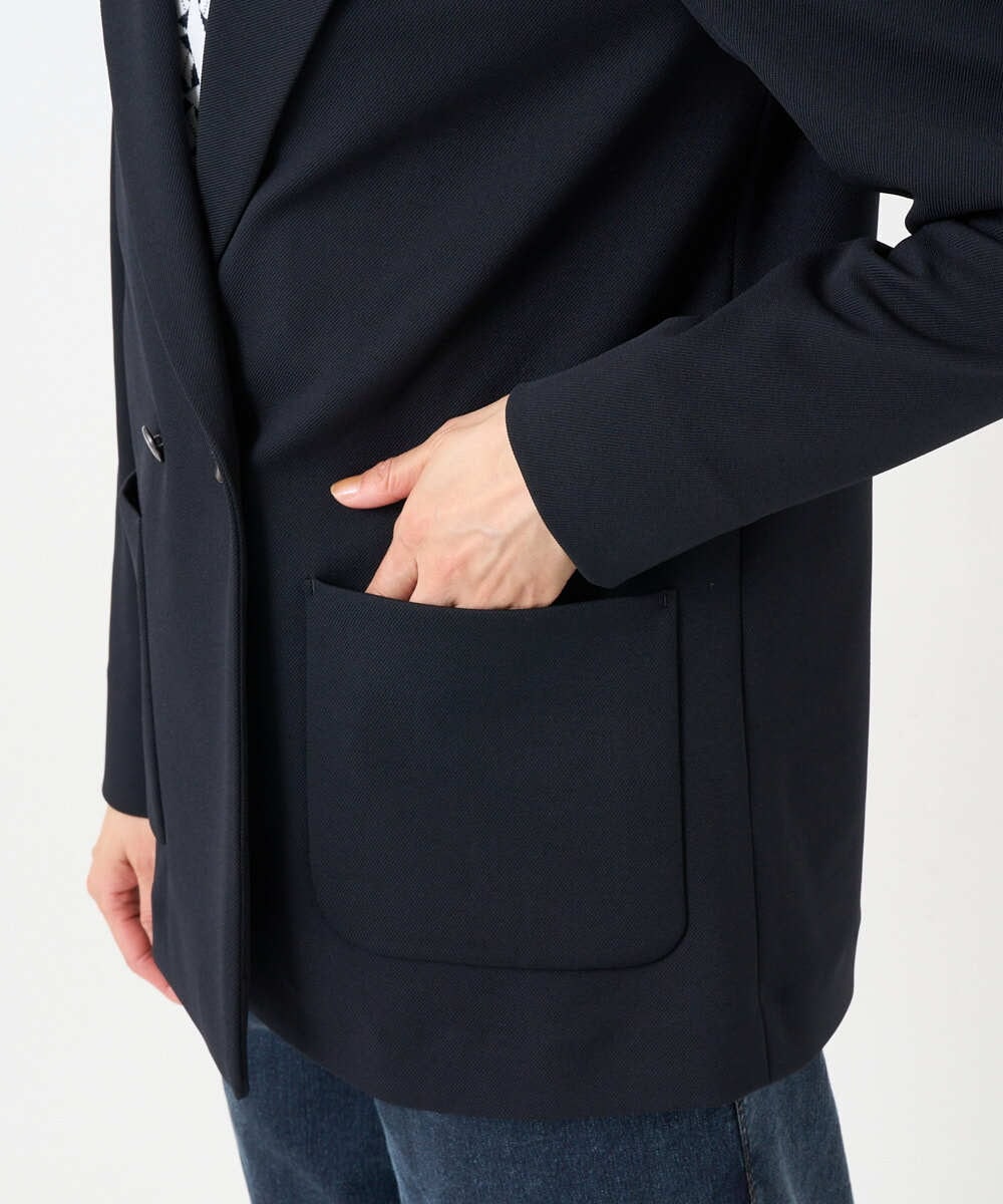 PZTEE03390 GEORGES RECH(ジョルジュ・レッシュ)  [日本製]ジャージーテーラードジャケット ネイビー