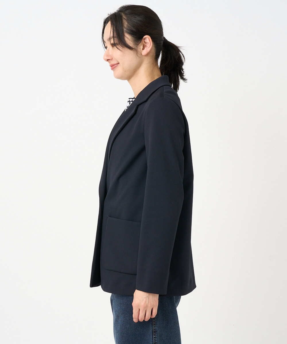 PZTEE03390 GEORGES RECH(ジョルジュ・レッシュ)  [日本製]ジャージーテーラードジャケット ネイビー