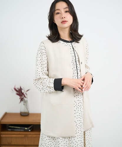 PZTEE20330 GEORGES RECH  [セットアップ対応]ダンボールティアードフレアジレ