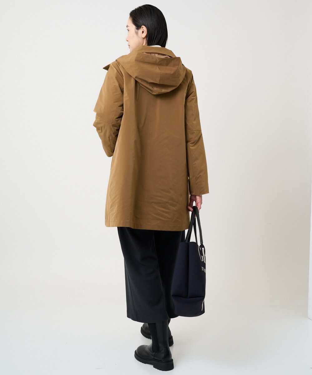 PZUAD46590 GEORGES RECH(ジョルジュ・レッシュ) ステッチレスステンカラーミドルダウンコート ダークグレー