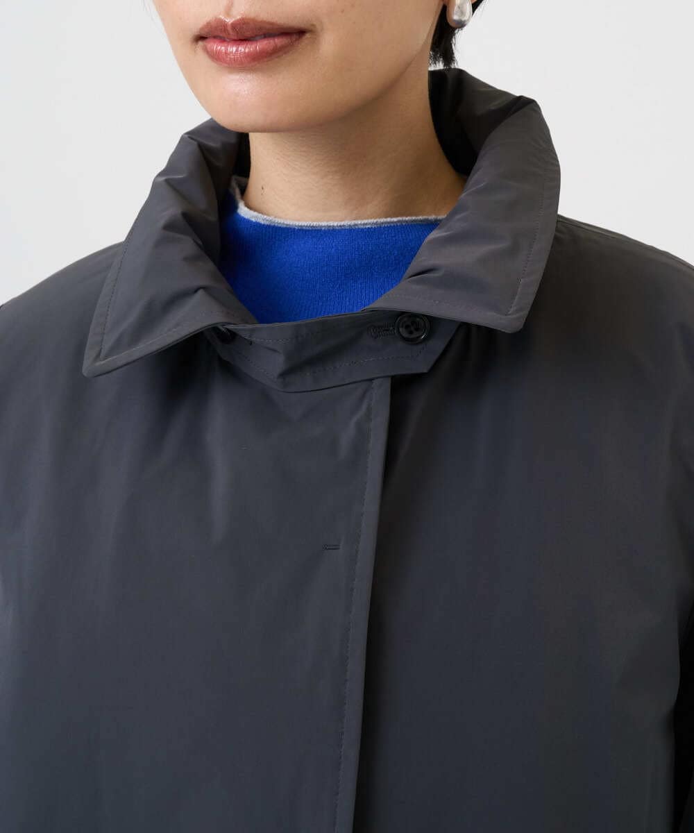 PZUAD46590 GEORGES RECH(ジョルジュ・レッシュ) ステッチレスステンカラーミドルダウンコート ダークグレー
