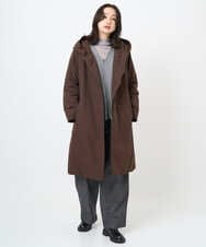 PZUAF15630 GEORGES RECH(ジョルジュ・レッシュ) グログランステッチレスロングダウンコート ネイビー
