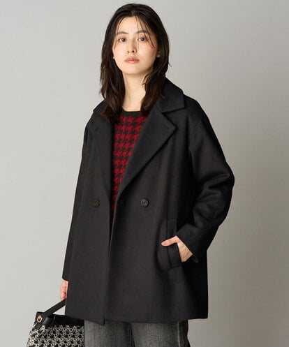 PZUAG50590 GEORGES RECH Super100sウールダブルブレストミドルコート