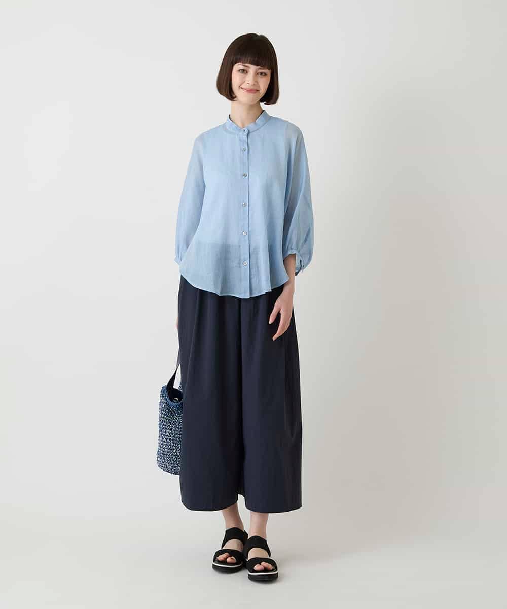R6BIE40190 HIROKO BIS(小さいサイズ)(メゾン ドゥ サンク) 【小さいサイズ/接触冷感】シアードルマンブラウス ライトイエロー