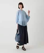 R6BIE40190 HIROKO BIS(小さいサイズ)(メゾン ドゥ サンク) 【小さいサイズ/接触冷感】シアードルマンブラウス ライトイエロー
