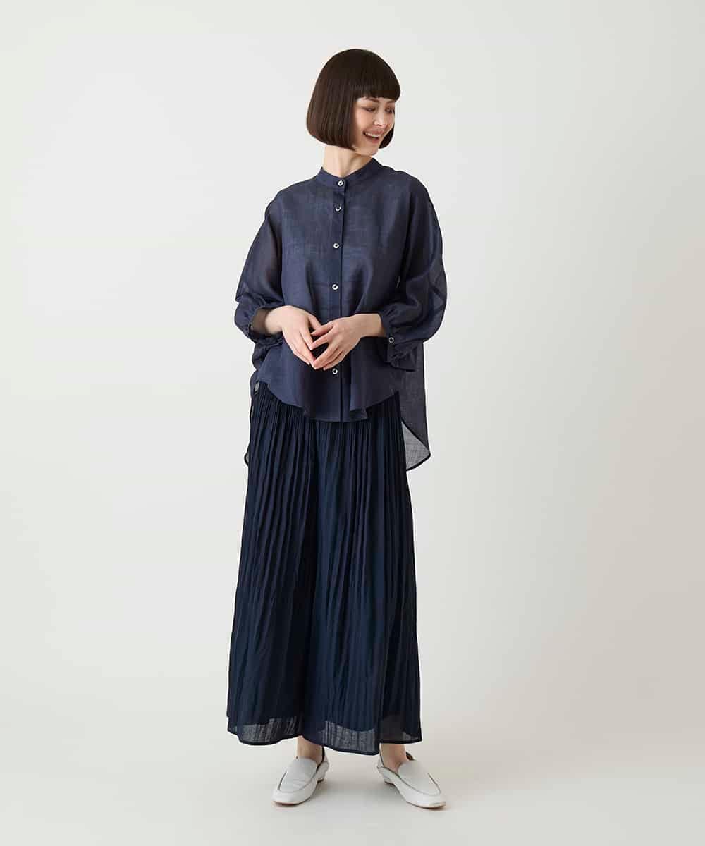 R6BIE40190 HIROKO BIS(小さいサイズ)(メゾン ドゥ サンク) 【小さいサイズ/接触冷感】シアードルマンブラウス ライトイエロー