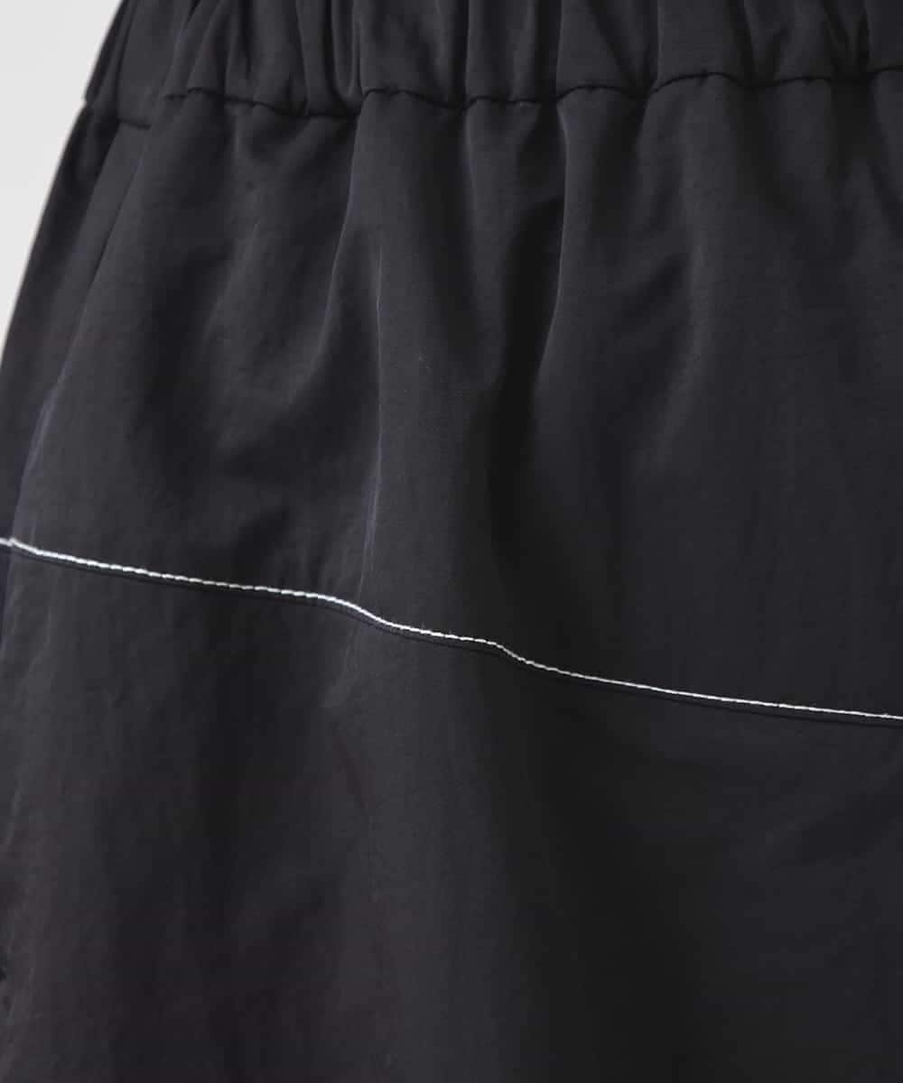 R6HAD28260 HIROKO BIS(小さいサイズ)(メゾン ドゥ サンク) 【小さいサイズ】ステッチデザインフレアスカート /洗える ブラック