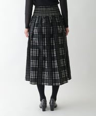 R6HAE52330 HIROKO BIS(小さいサイズ)(メゾン ドゥ サンク) 【小さいサイズ】チェックジャカードシャーリングスカート ブラック