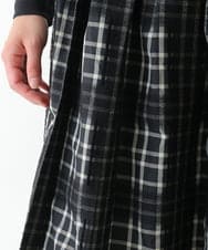 R6HAE52330 HIROKO BIS(小さいサイズ)(メゾン ドゥ サンク) 【小さいサイズ】チェックジャカードシャーリングスカート ブラック