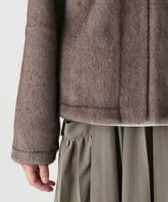 R6JAG40490 HIROKO BIS(小さいサイズ)(メゾン ドゥ サンク) 【小さいサイズ】エコファーショートジャケット ベージュ