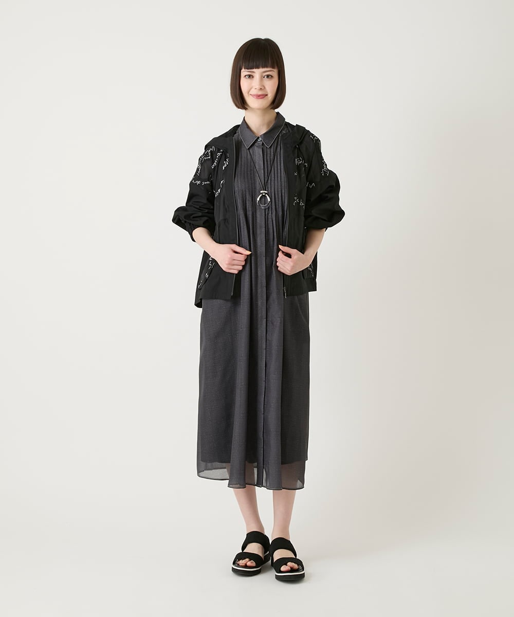 R6JGE30360 HIROKO BIS(小さいサイズ)(メゾン ドゥ サンク) 【小さいサイズ】オパールロゴジョイントデザインブルゾン ホワイト
