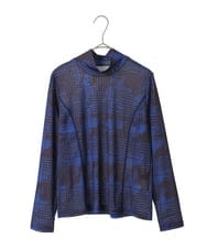 R6KAG16190 HIROKO BIS(小さいサイズ)(メゾン ドゥ サンク) 【小さいサイズ】千鳥ドットハイネックプルオーバー ブラック
