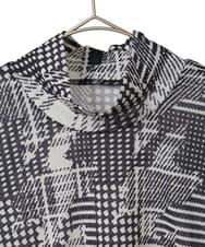 R6KAG16190 HIROKO BIS(小さいサイズ)(メゾン ドゥ サンク) 【小さいサイズ】千鳥ドットハイネックプルオーバー ブラック
