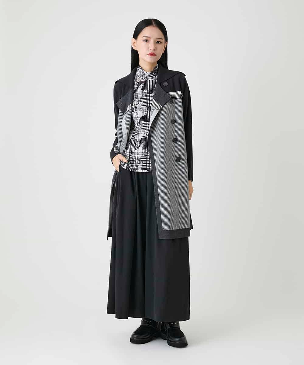 R6KAG16190 HIROKO BIS(小さいサイズ)(メゾン ドゥ サンク) 【小さいサイズ】千鳥ドットハイネックプルオーバー ブラック