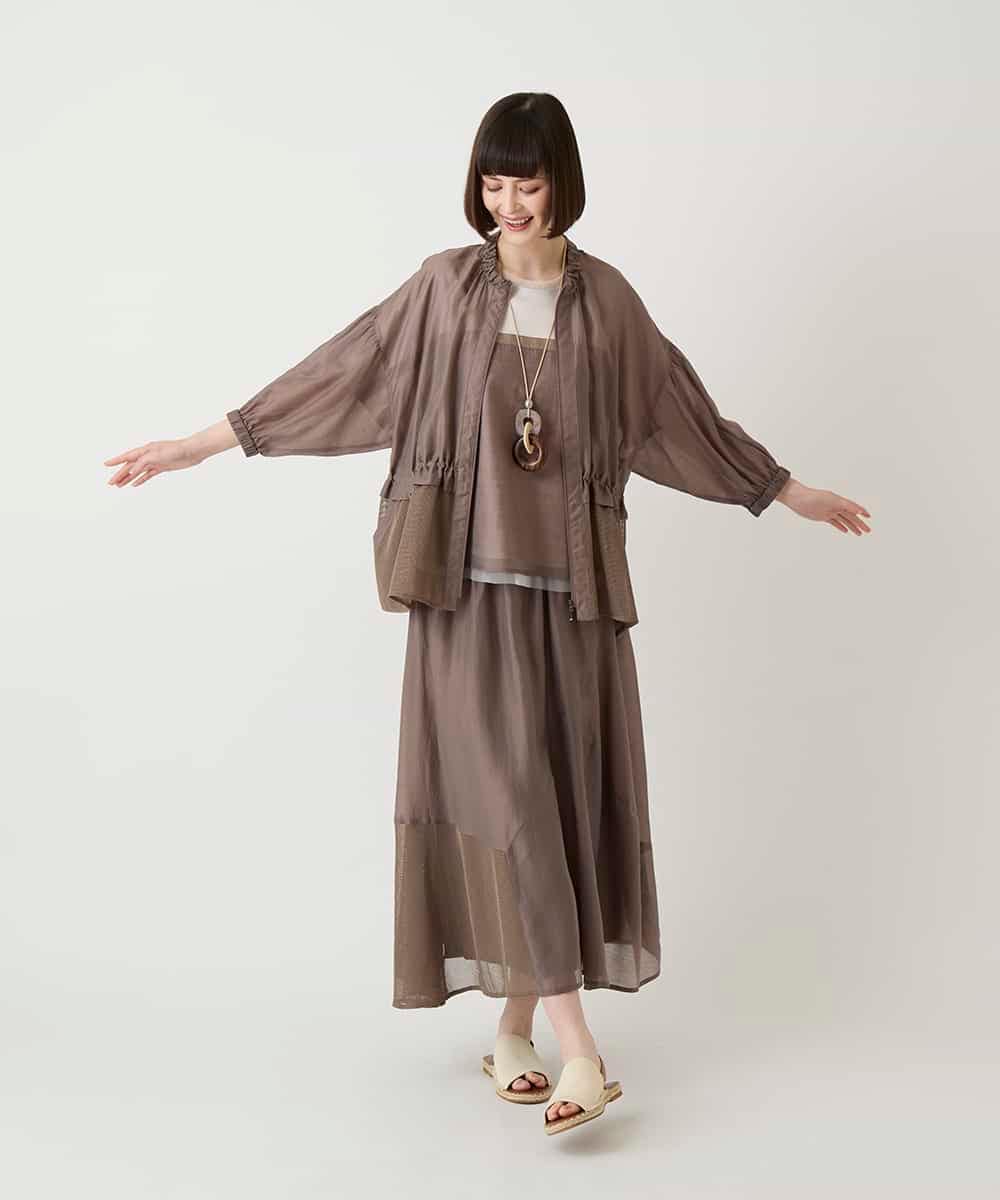 R6KIE01180 HIROKO BIS(小さいサイズ)(メゾン ドゥ サンク) 【小さいサイズ】ラメテープドッキングデザインカットソー ホワイト