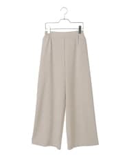 R6LAF30230 HIROKO BIS(小さいサイズ)(メゾン ドゥ サンク) 【小さいサイズ】ストレッチワイドパンツ/アルガンオイル加工/洗える ベージュ