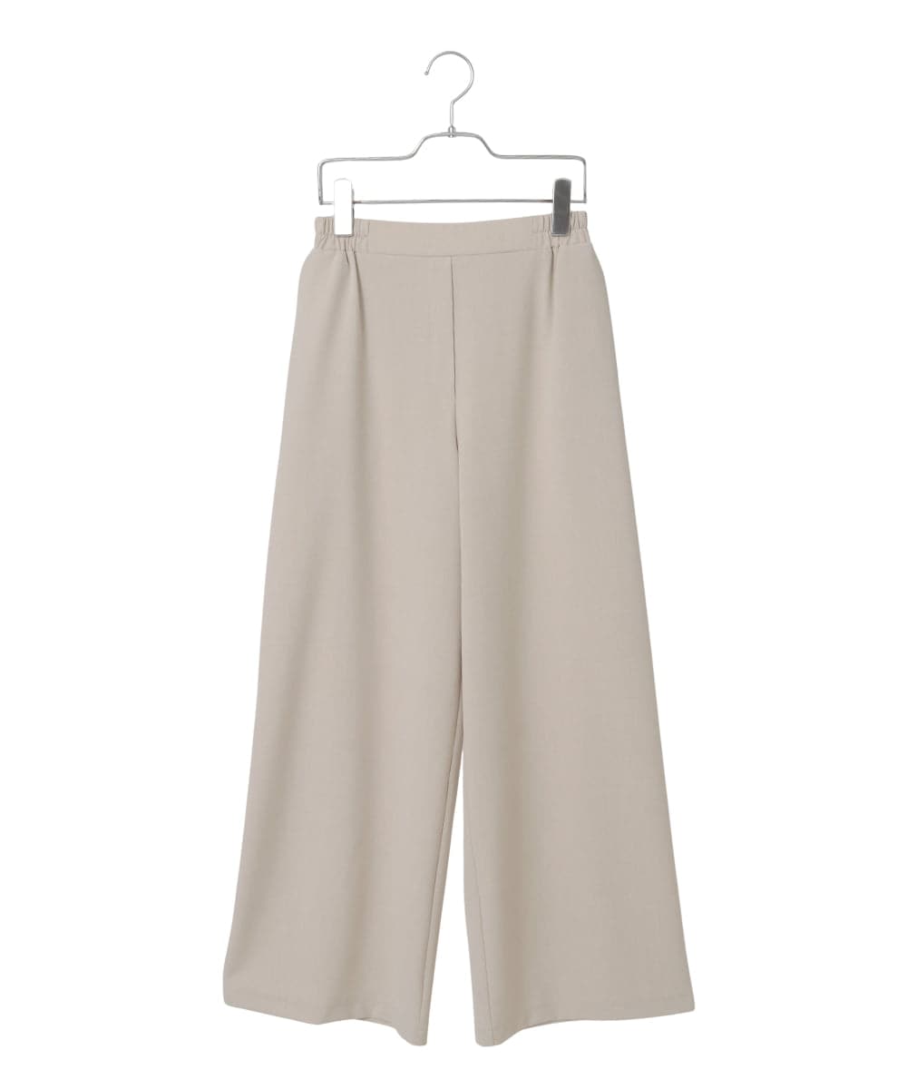 R6LAF30230 HIROKO BIS(小さいサイズ)(メゾン ドゥ サンク) 【小さいサイズ】ストレッチワイドパンツ/アルガンオイル加工/洗える ベージュ