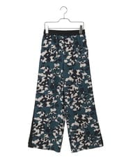 R6LHE13290 HIROKO BIS(小さいサイズ)(メゾン ドゥ サンク) 【小さいサイズ】フラワープリントサイドラインデザインパンツ ブルー
