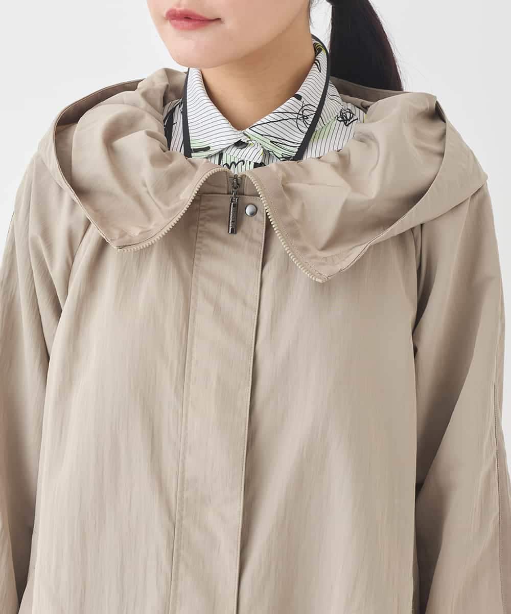 R6UDD60430 HIROKO BIS(小さいサイズ)(メゾン ドゥ サンク) 【小さいサイズ】ビッグカラーテントラインコート ベージュ