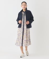 RBEDD07490 HIROKO BIS(ヒロコ ビス) アイリスモチーフタックワンピース /洗濯機で洗える アイボリー