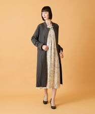 RBEED56490 HIROKO BIS(ヒロコ ビス) ボタニカルモチーフピンタックワンピース /洗える アイボリー