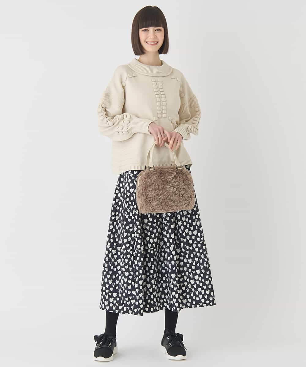 RBFCE86330 HIROKO BIS(ヒロコ ビス) バルキーニットデザインプルオーバー ピンク